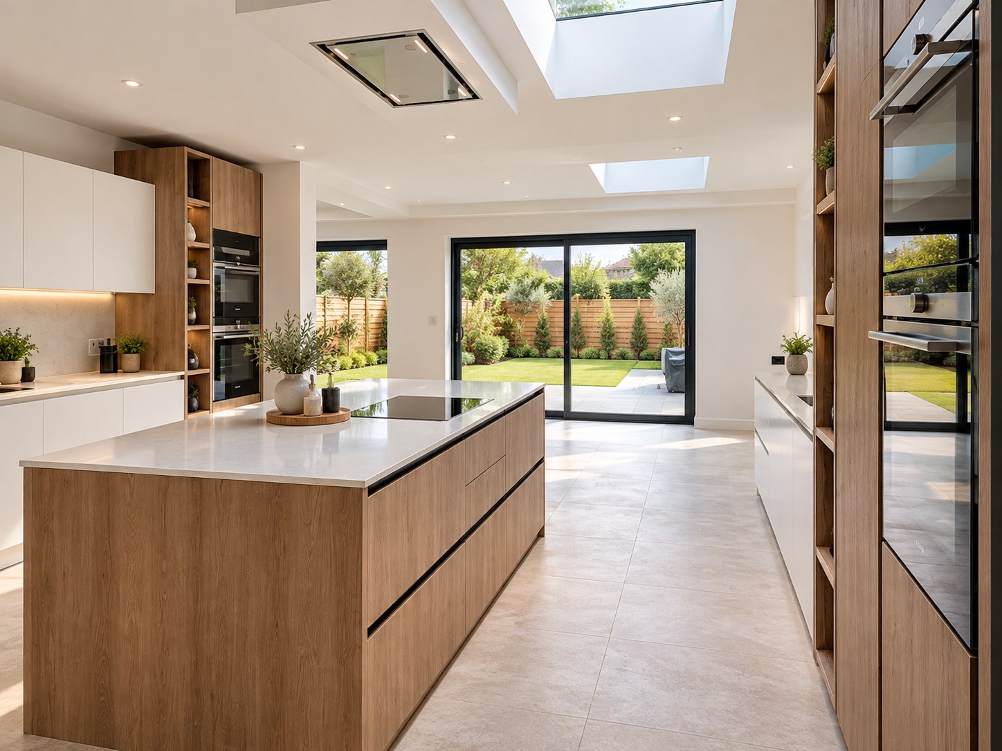 Kitchen and garden views